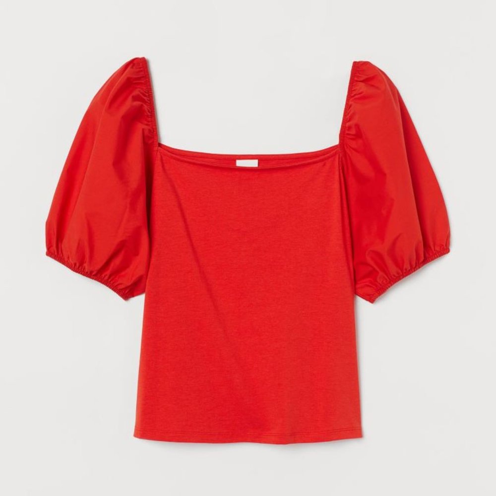 Puff Poplin Top